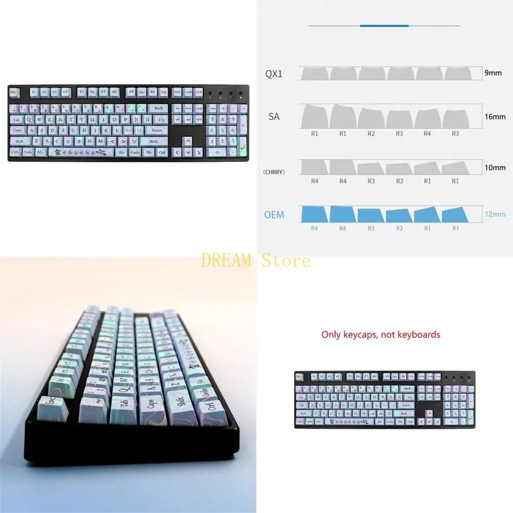 

Профессиональные PBT Keycaps 112 Keekaps для 61/87/104/108