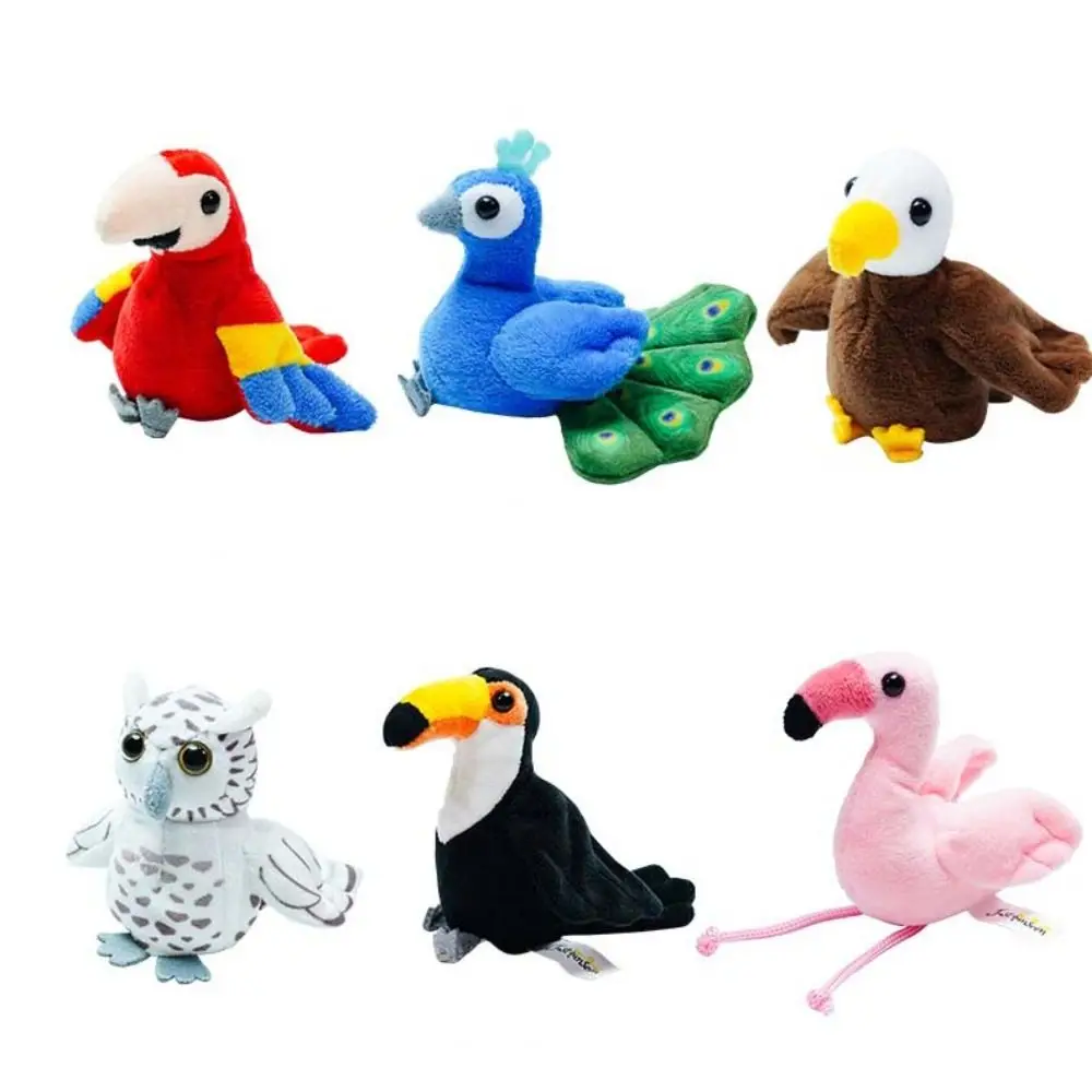 Pauw Uil Vogel Vingerpop Pluche Pop Storytelling Papegaai Vingerpop Kawaii Simulatie Dierenhandpop Interactief speelgoed