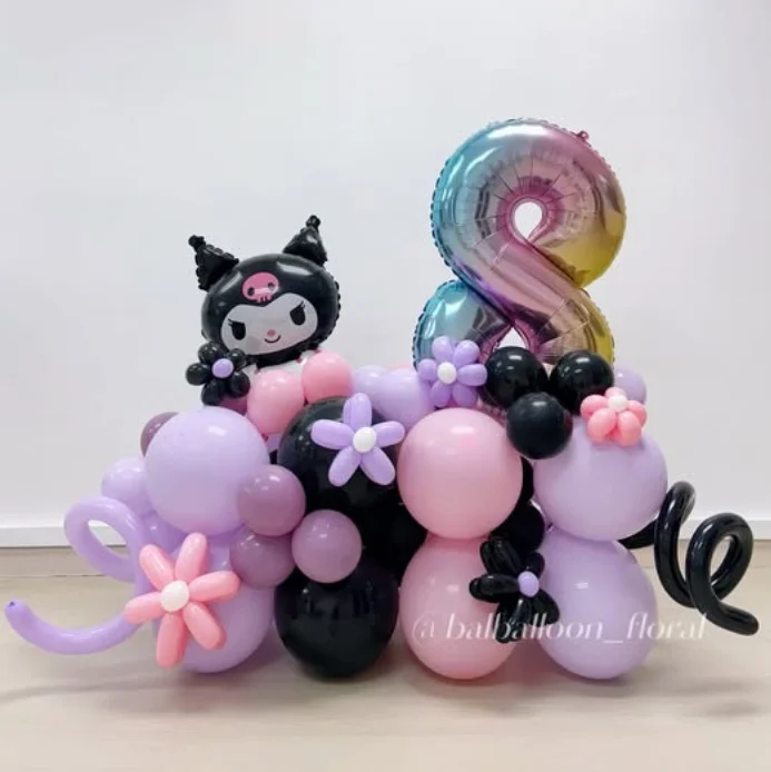 45 قطعة من طبقة الألومنيوم المتغيرة الألوان وبالونات التجميل السوداء اللاتكس تخلق جوًا دافئًا ودعوًا، مثاليًا #1