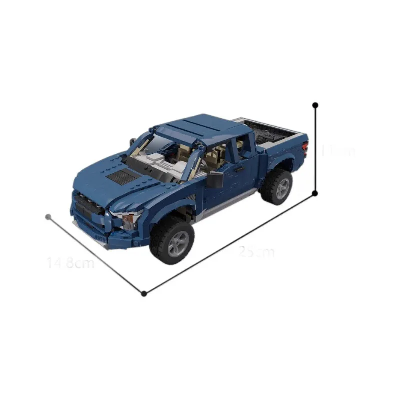 3in1 Off-Road Pickup Blocks, Multi-Function Desert Vehicle Model, Chinese DIY Bricks for Assembly & Collection Gifts