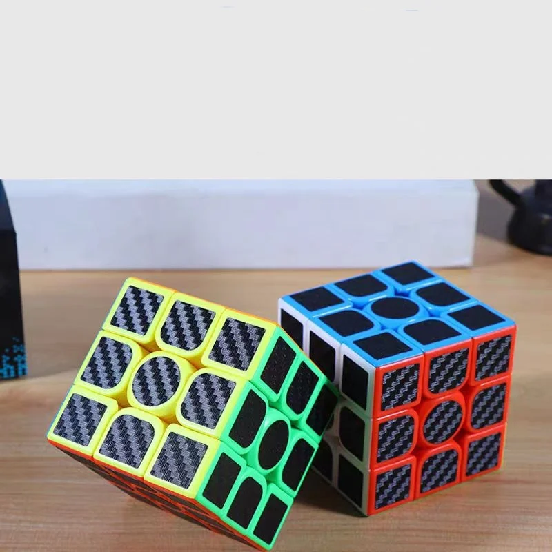 Professional 3x3x3 Carbon Fiber Sticker Magic Cube Puzzle Speed Cubo Magico Square Cubes Adult Anti Stress Studen Educationa Toy