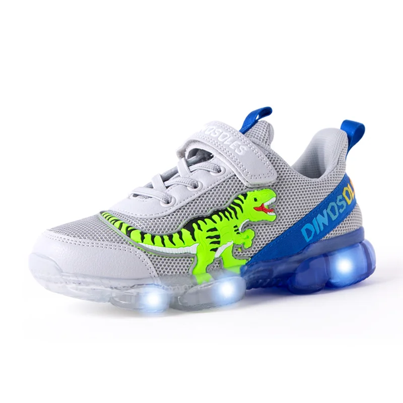 EXDINO T-REX LED 2-9Y Ragazzi Primavera Autunno Mesh Scarpe da tennis Incandescente Per bambini Bambini Lampeggiante Suola in gelatina Illumina