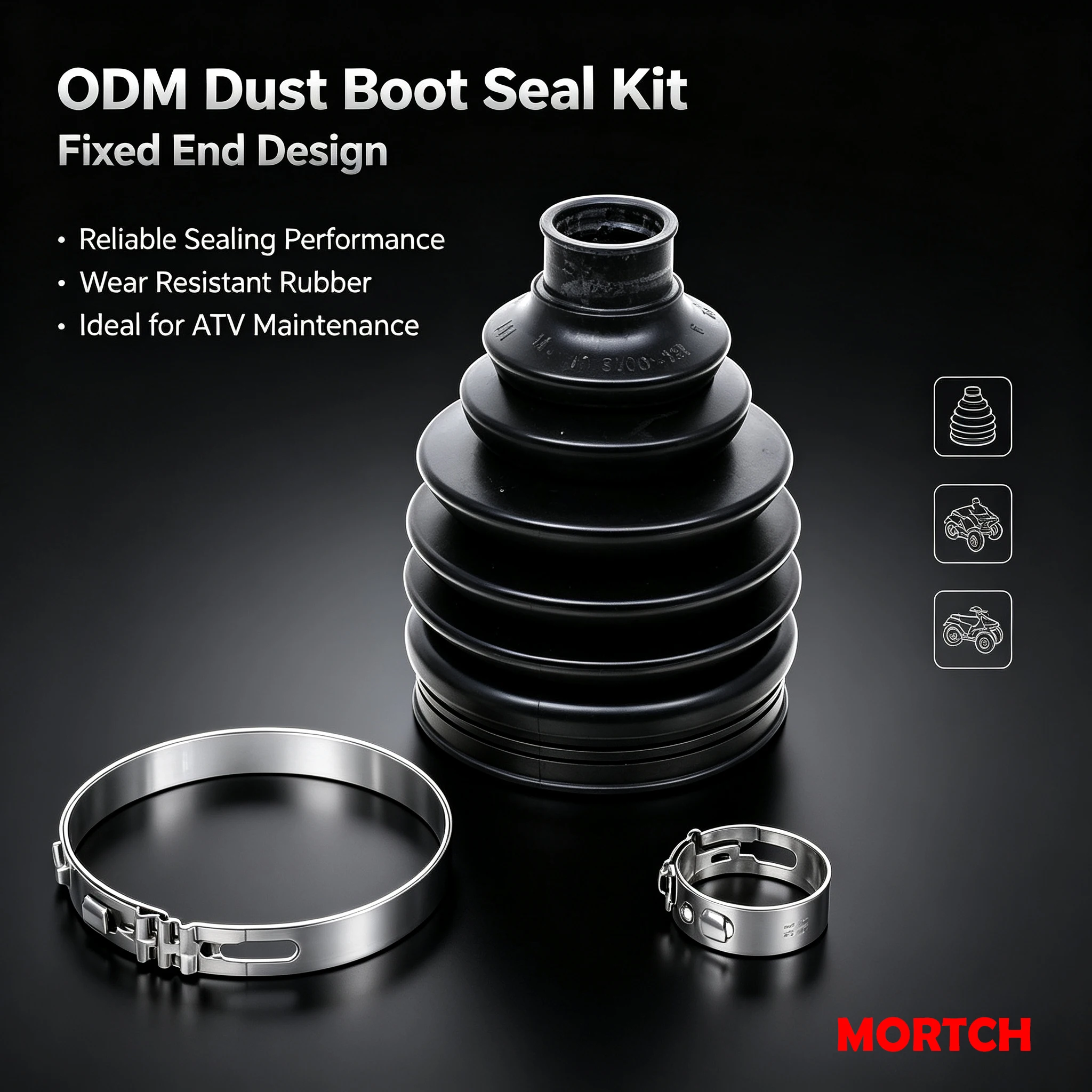 MORTCH Staubschutzkit mit festem Ende ODM 9GQ0-280150 für CF Moto ATV SSV UTV CForce UForce ZForce Z6 CF625-6 CF400AU-2L CF400 500 600 – Detail 2