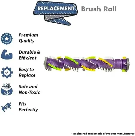 Bissell 1792/1793 Purple Roller Brushroll #1610230 Replacement – Vacuum Part