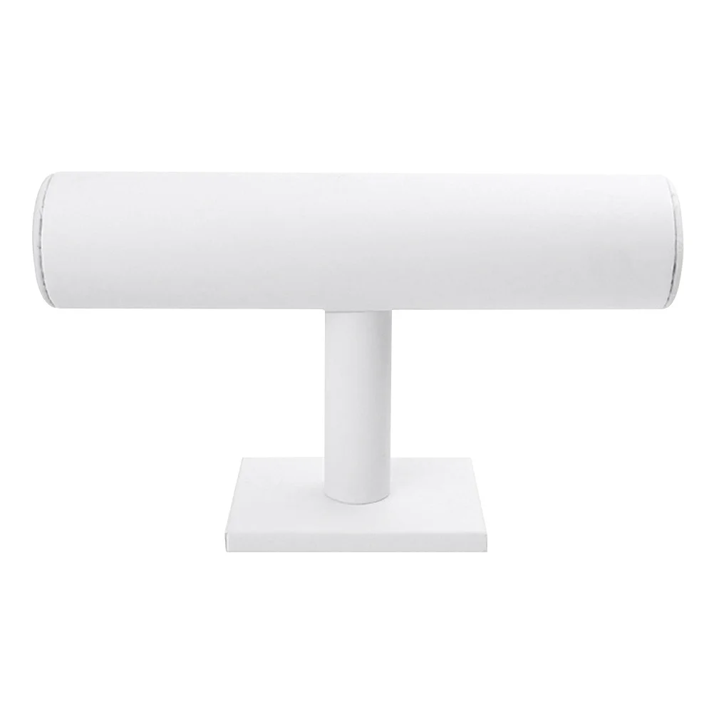 1 قطعة حامل عرض الأساور T شكل مجوهرات المنظم مادة متينة منع البقشيش الأبيض رف شاشة الأساور