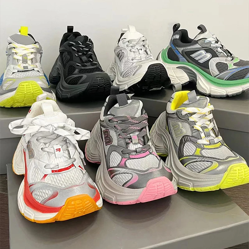 

Модная женская вулканизированная обувь контрастного цвета, брендовый дизайн, спортивная обувь на толстой подошве, новые женские кроссовки 2025