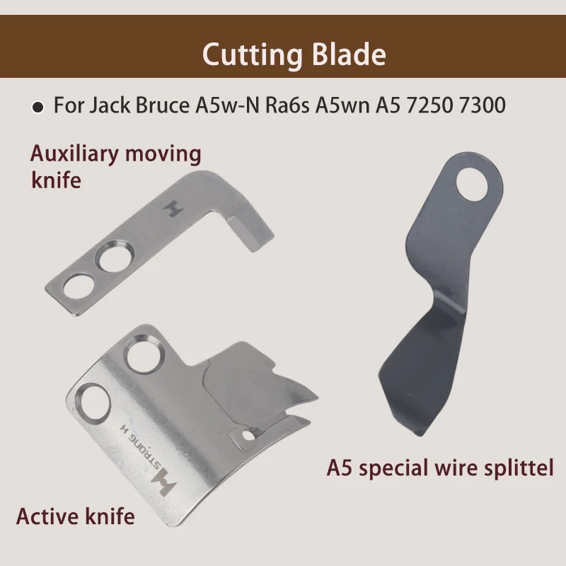 1PCS Original Moving Knife Fixed Knife Thread Splitting Blade Cutting Cutter for Jack Bruce A5w-N Ra6s A5wn A5 7250 7300 Sewing