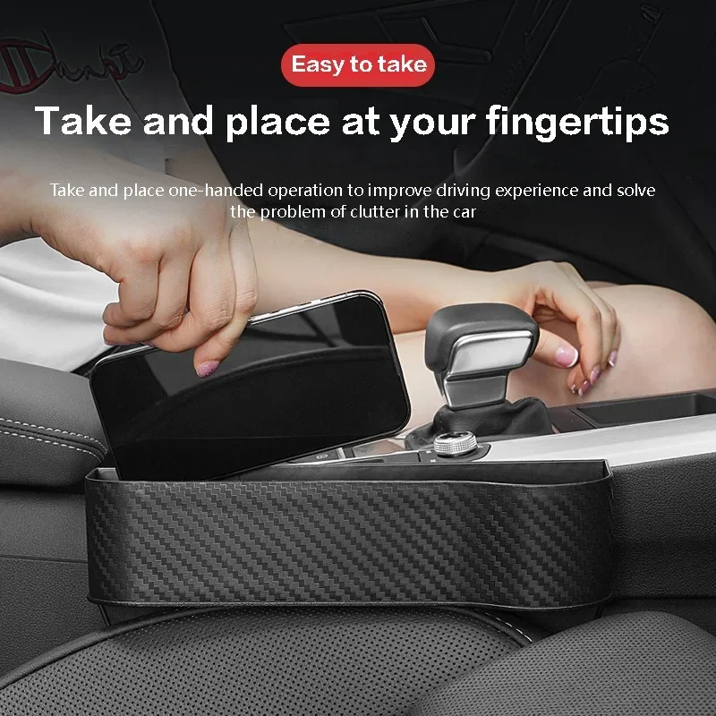 GEFENSI Car Seat Organizer Crevice Storage Box Car Organizer Gap Slit Filler Holder For Wallet Phone Slit Pocket Auto Car Access