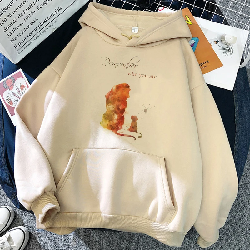 Sudadera con capucha de Anime Hakuna Matata para mujer, ropa de calle Harajuku, Sudadera con capucha de Disney El Rey León, ropa con capucha