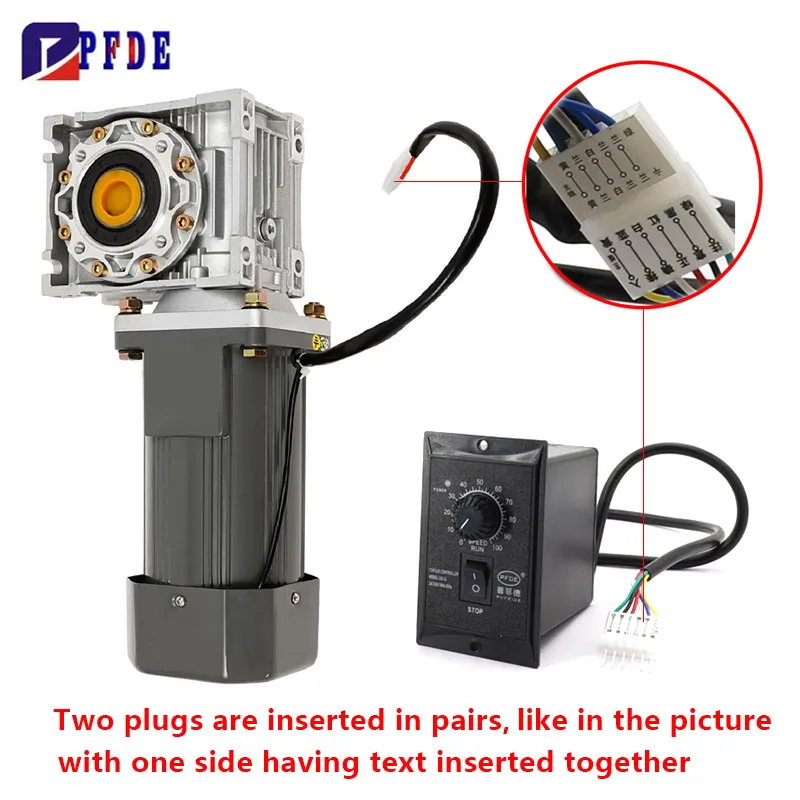 250 w 400 w AC Variabele Snelheid Vertraging Motor + Turbine Worm Versnellingsbak NMRV050 met Snelheidsregelaar CW CCW Uitgangsgat 25mm AC220V