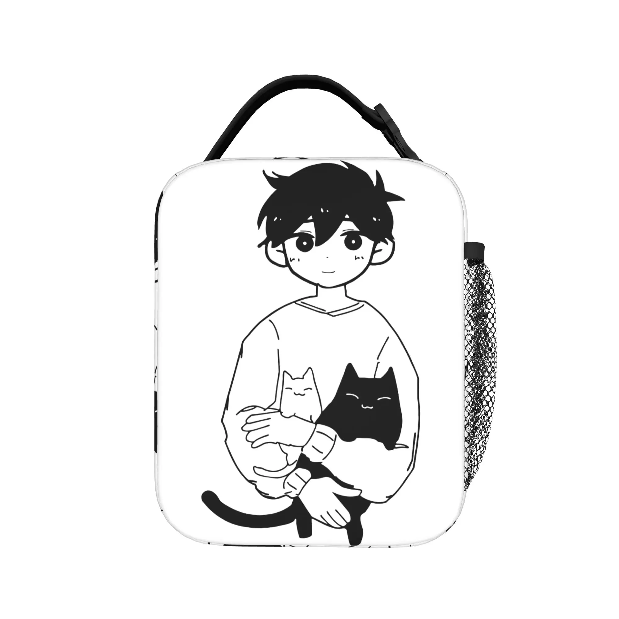 Omori Thermal Insulated Lunch Bag for Picnic Horror Game Anime Portable Bento Box Thermal Cooler Lunch Boxes