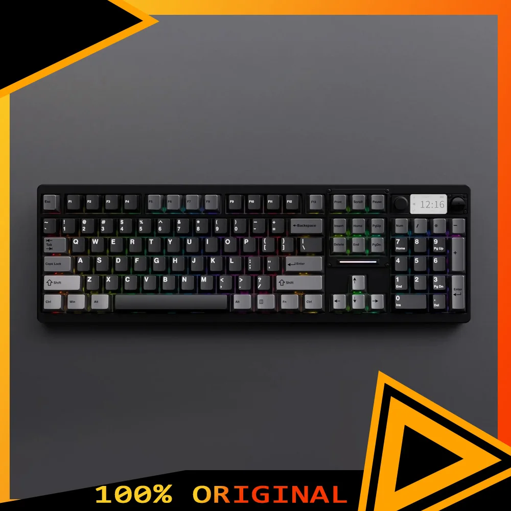 NDNH ND104 لوحة المفاتيح الميكانيكية اللاسلكية ثلاثي الوضع لوحة المفاتيح سبائك الألومنيوم لوحة المفاتيح الساخنة مبادلة مع شاشة ملحقات الكمبيوتر Win/Mac