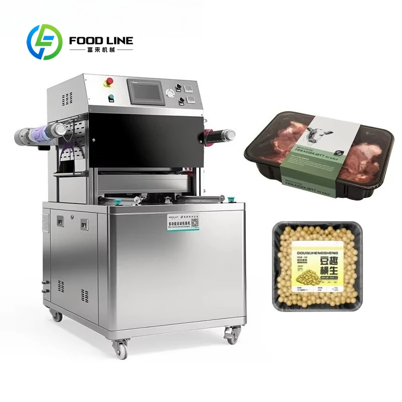Customized MAP Plastic Tray Vacuum Packaging Machine for Fresh Meat Modified Atmosphere Preservation and Flavor Locking