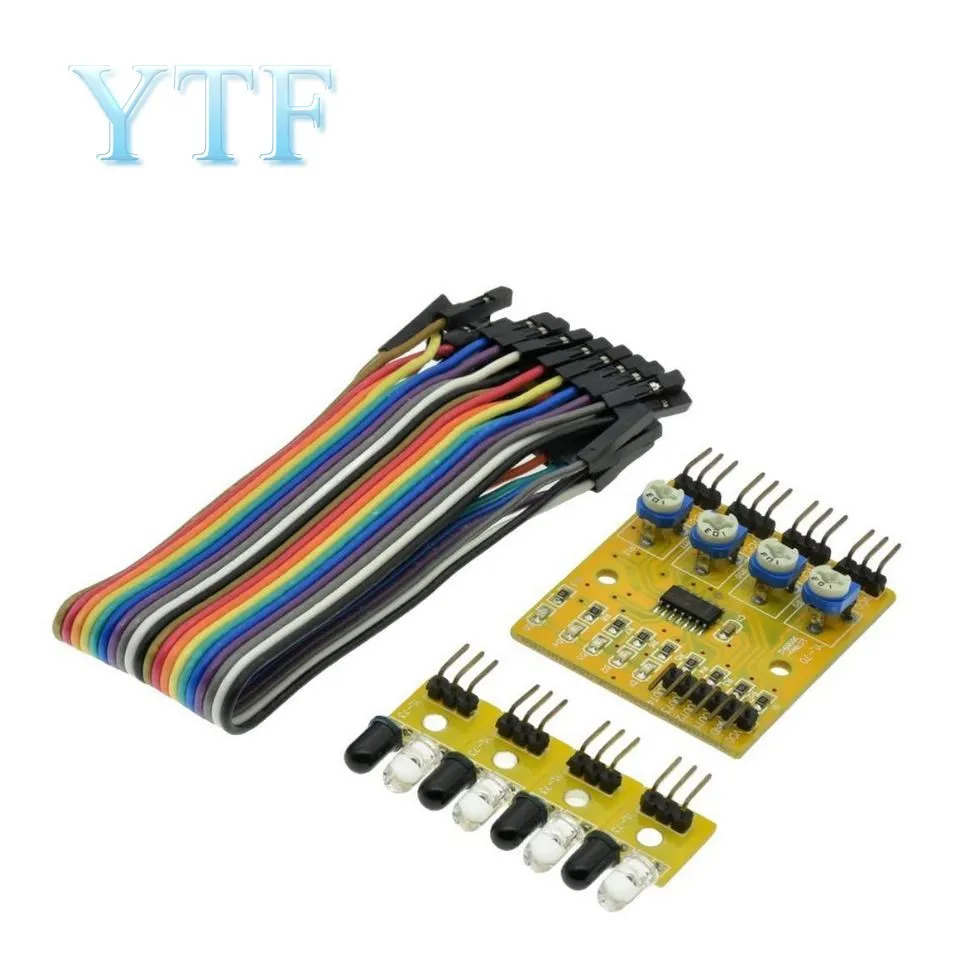 

4-way infrared tracing tracking module line inspection module obstacle avoidance car robot sensor