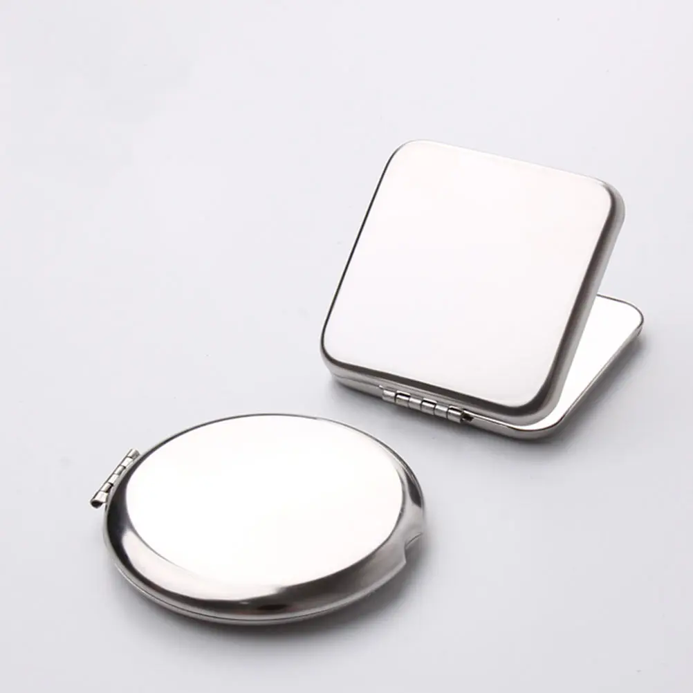 

1Pcs Portable Vanity Mirror Mini Double-Sided Foldable Makeup Mirror Stainless Steel Compact Lightweight for Pocket Handbag