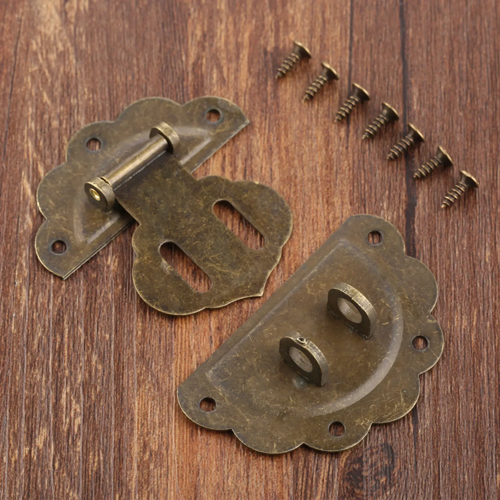 Antique Bronze 58mm Wood Box Hasp Drawer Latches Lock Catch for Jewelry Box Suitcase Buckle Clip Clasp Furniture Hardware