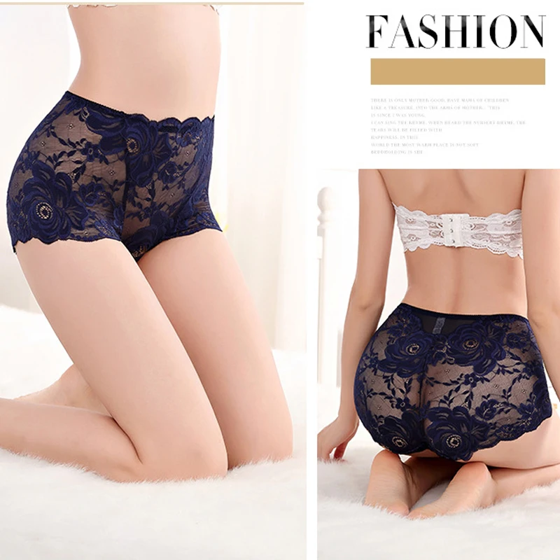 3pcs Sexy Lace Panties Women\'s Underpants Solid Color Large Size High waist Briefs Breathable Lift buttocks Female Underwear