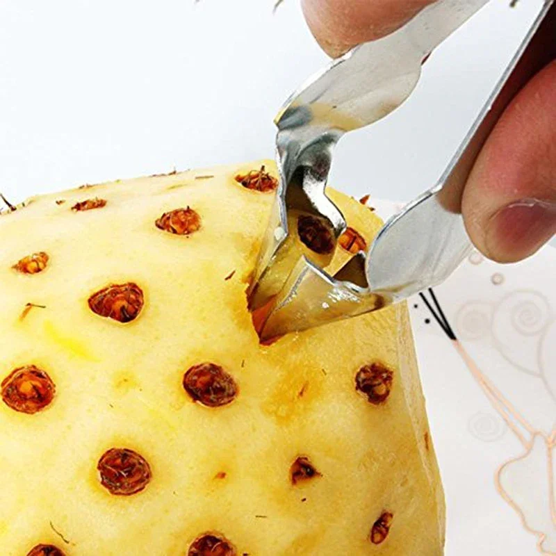 1Pcs Practical Pineapple Eye Peeler Stainless Steel Seed Remover Cutting Clip Corer Useful Kitchen Fruit Tools