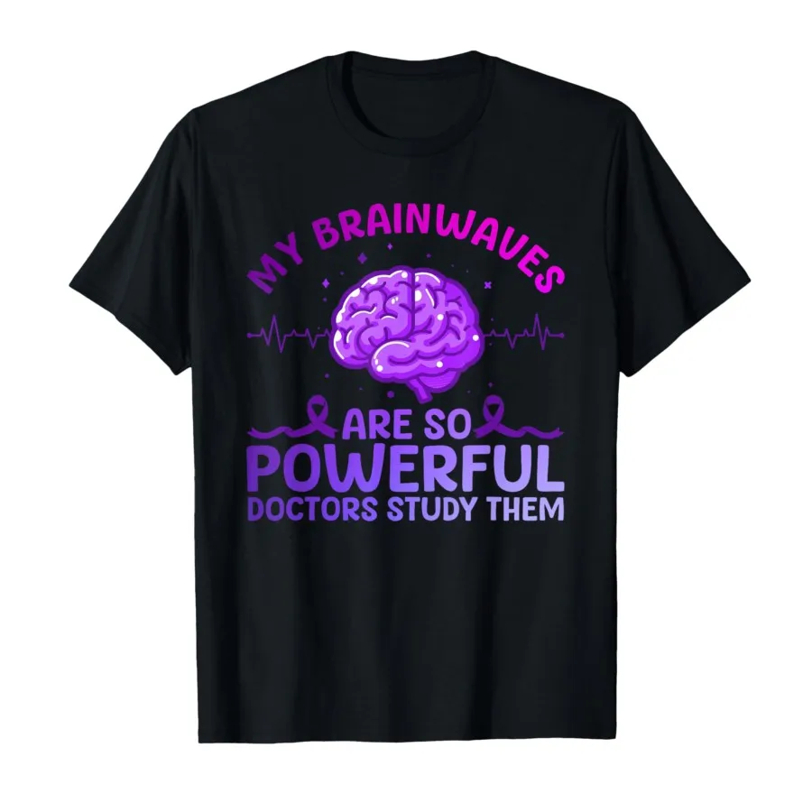

Cool Epilepsy Art for Men Women Support Epilepsy Awareness T-shirt For Men Women 100% Cotton T Shirts Short Sleeve Tops 0925-2