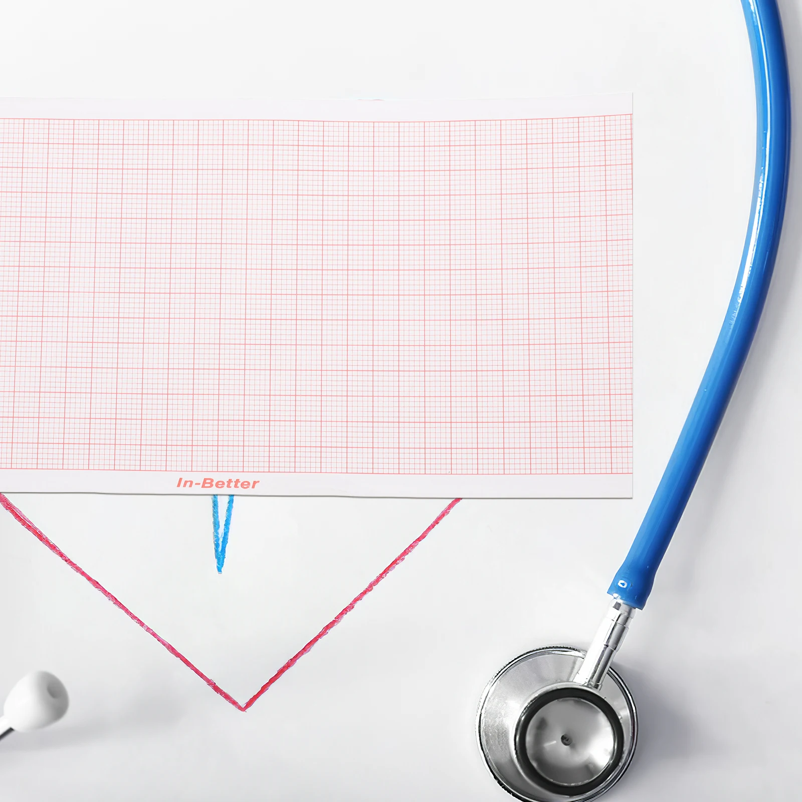 مخطط كهربية القلب الطبي ورقة آلة استبدال وسادة القلب عبوات فارغة القلب #4