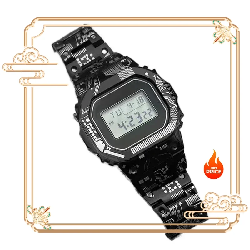 

DW5600 Titanium Case Mod Kit For Casioak Watch Metal Bezel And Strap G5600E GWB5600 GWM5610 DW5600 With Refit Tools