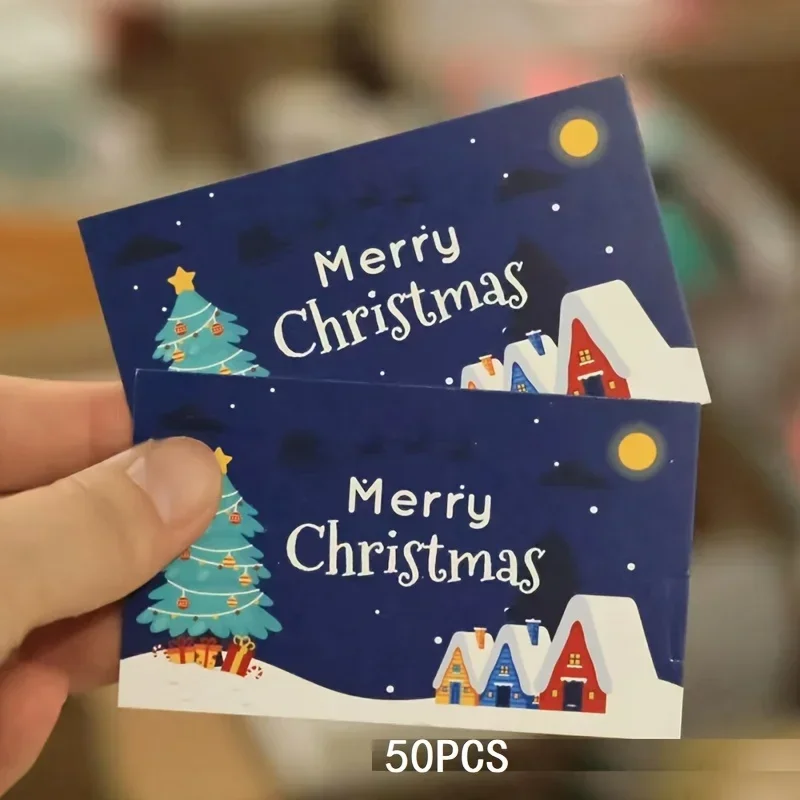 50pcs DIY Cards,DIY Make Your Own Scratch Tickets Blank Card Scratch Card Party Event Lucky Scratch Card,Reward with Santa Claus view 6