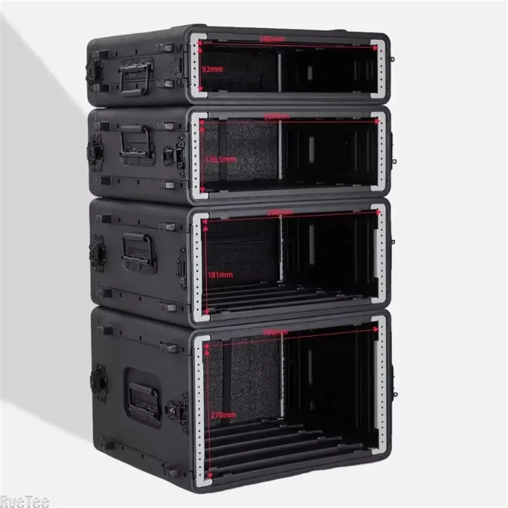 PE Plastic Tool Box Organizer Professional Stage Equipment Cabinet Audio Amplifier Portable Tool Box Shockproof Tools Packaging