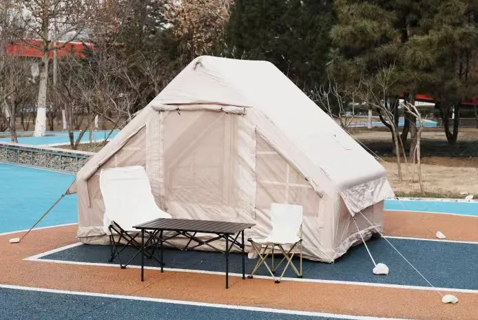 Outdoor camping inflatable tent, thickened Oxford cloth portable rainproof, automatic camping air column shading