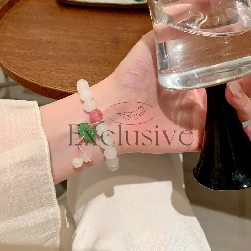 Beaded bracelet, national style and Hanfu ancient style glazed bracelet, women's cold sense of national tide