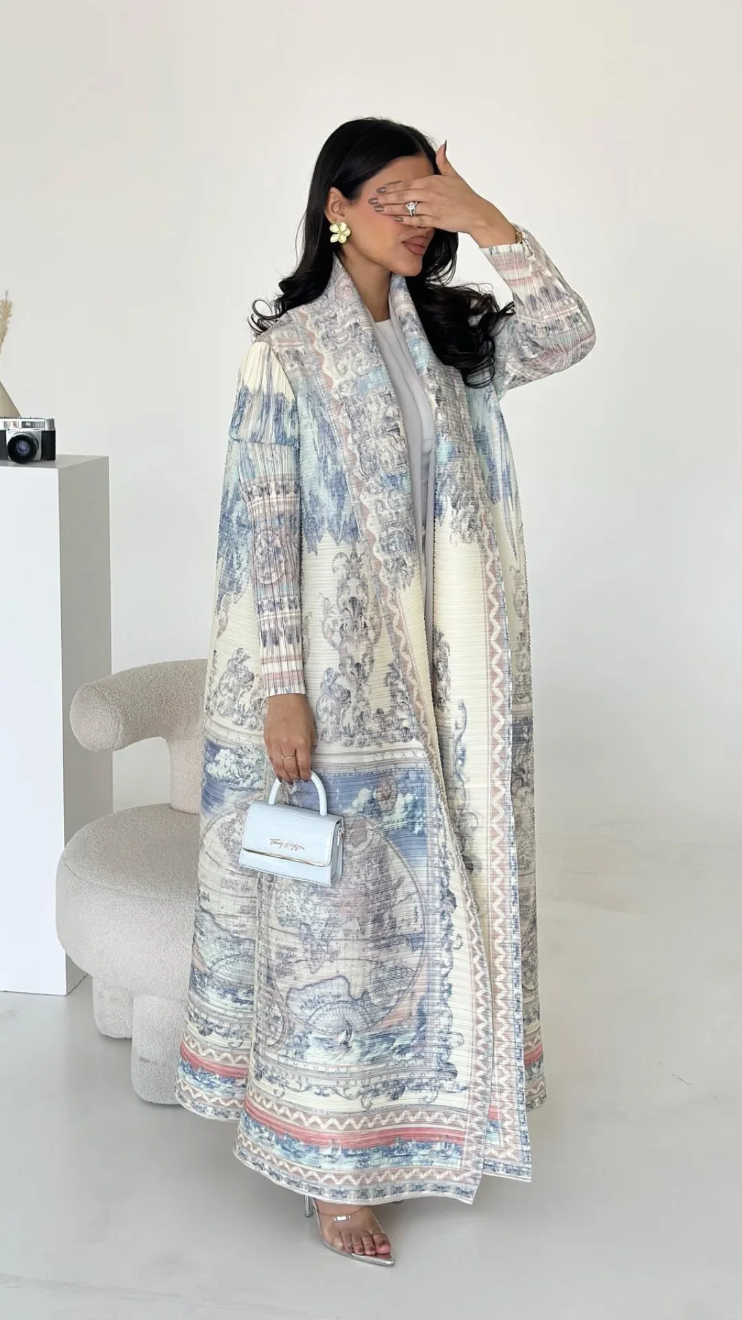 Abaya luksusowa plisowana suknia w stylu Miyake geometryczna plisowana Origami elegancka suknia wieczorowa nieprzezroczysta szyfonowa Plus rozmiar 55 cali