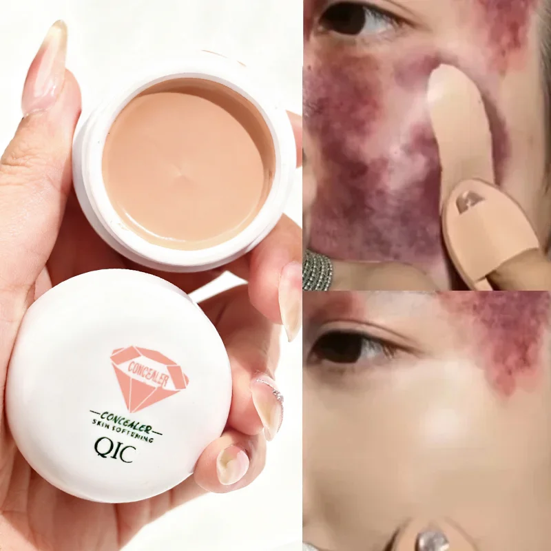 كونسيلر بتغطية كاملة مقاوم للماء، لتغطية عيوب البشرة والتجاعيد والوشم، ينظم لون البشرة، مكياج خافي عيوب الوجه