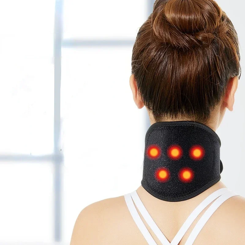 

1Pc Self-heating Tourmaline Neck Magnetic Therapy Support Tourmaline Belt Wrap Brace Pain Relief Cervical Vertebra Protection