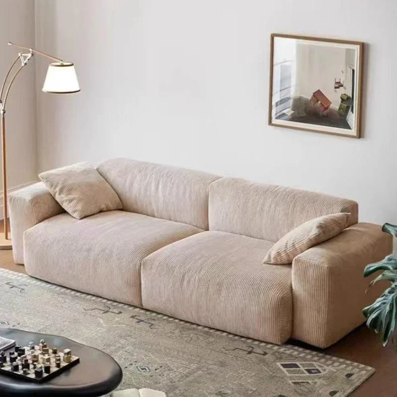 

Простой современный диван Muebles Lounge Suite, кремовый ветровой диван для гостиной, съемный эстетический дизайнерский прямой рядный диван для отдыха