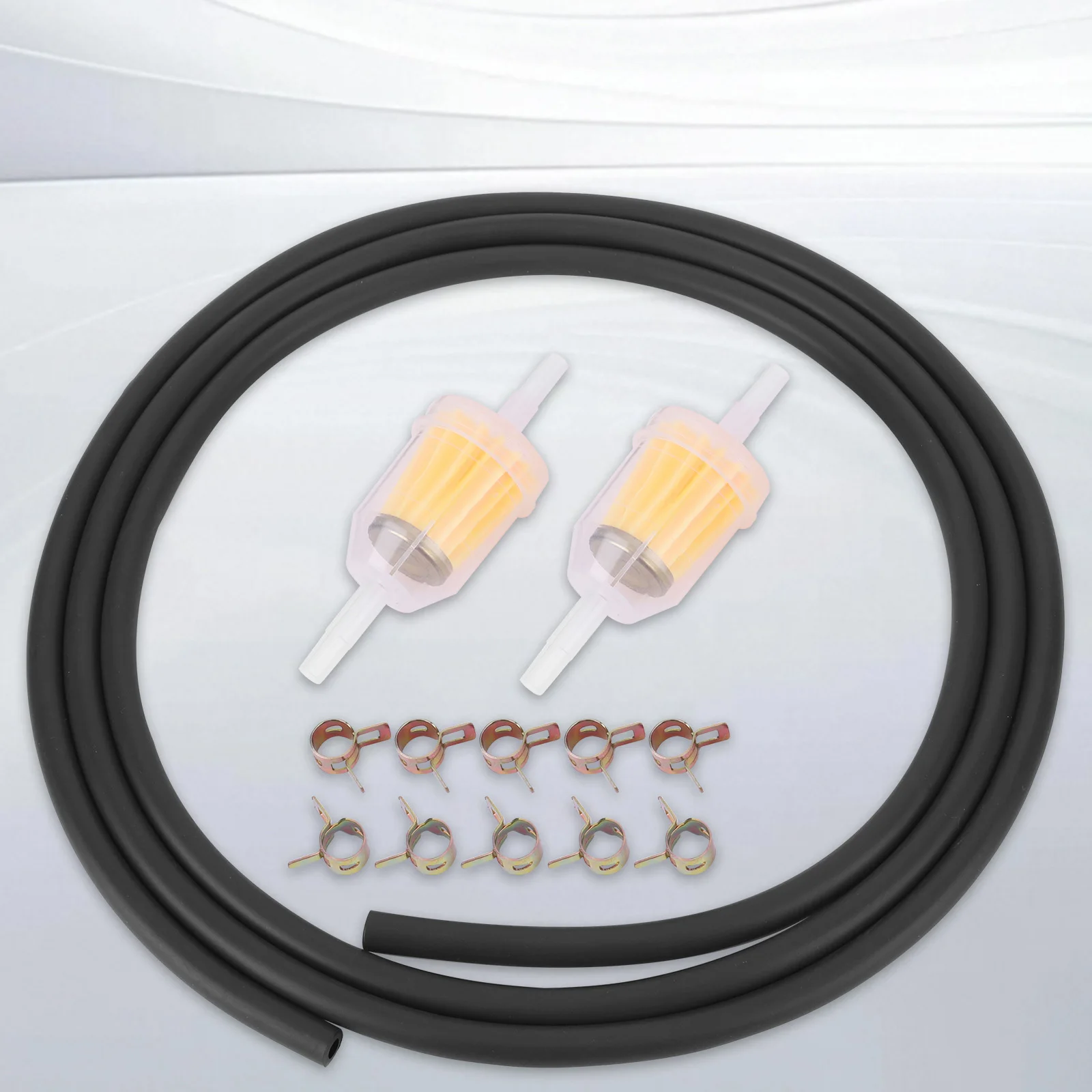 Gas Inline Fuel Suit with for Spring Clips Motorcycle Gasoline Hose Kit Wear Resist for Car Motorcycle Oil Lawn Mower Filter