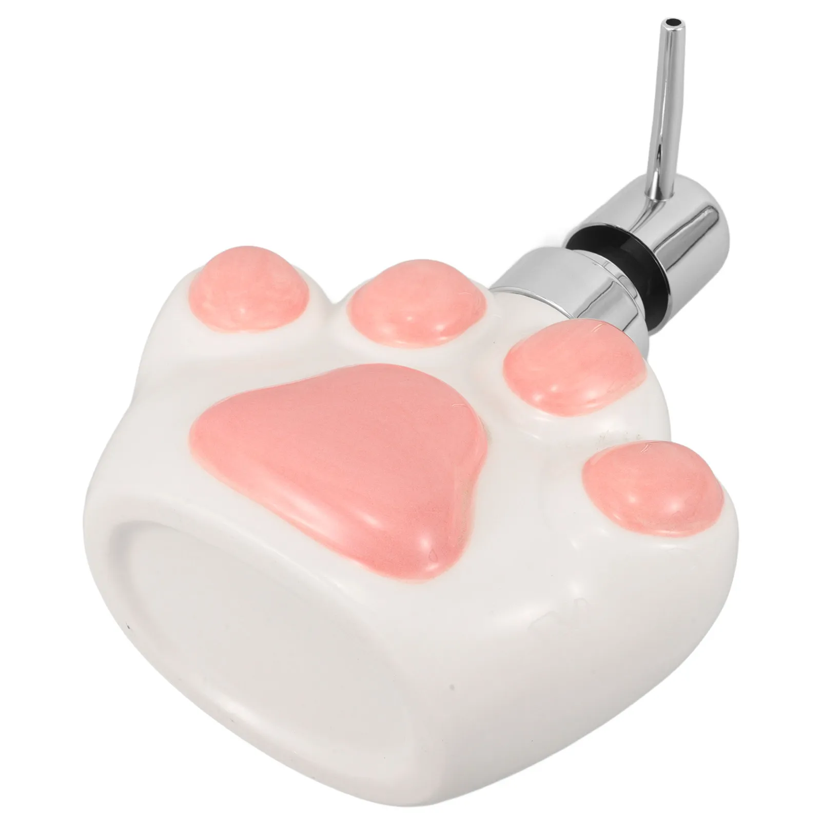 

Компактный керамический дозатор для мыла в форме кошачьей лапки для ванной и кухни, для лосьона для рук, шампуня, геля для душа, многоразовый, стильный, декоративный