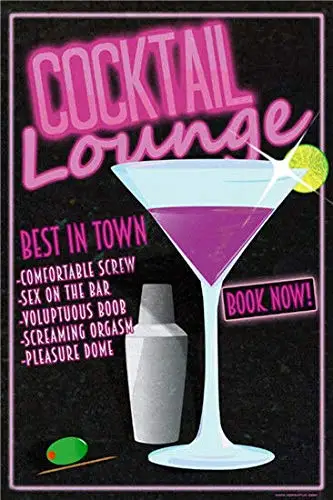 

Metal Sign Cocktail Lounge Best in Town Home Vintage Retro Poster Cafe