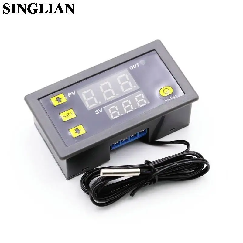 W3230 Mini Digital Temperature Controller 12V 24V 220V Thermostat Regulator Heating Cooling Control Thermoregulator With Sensor