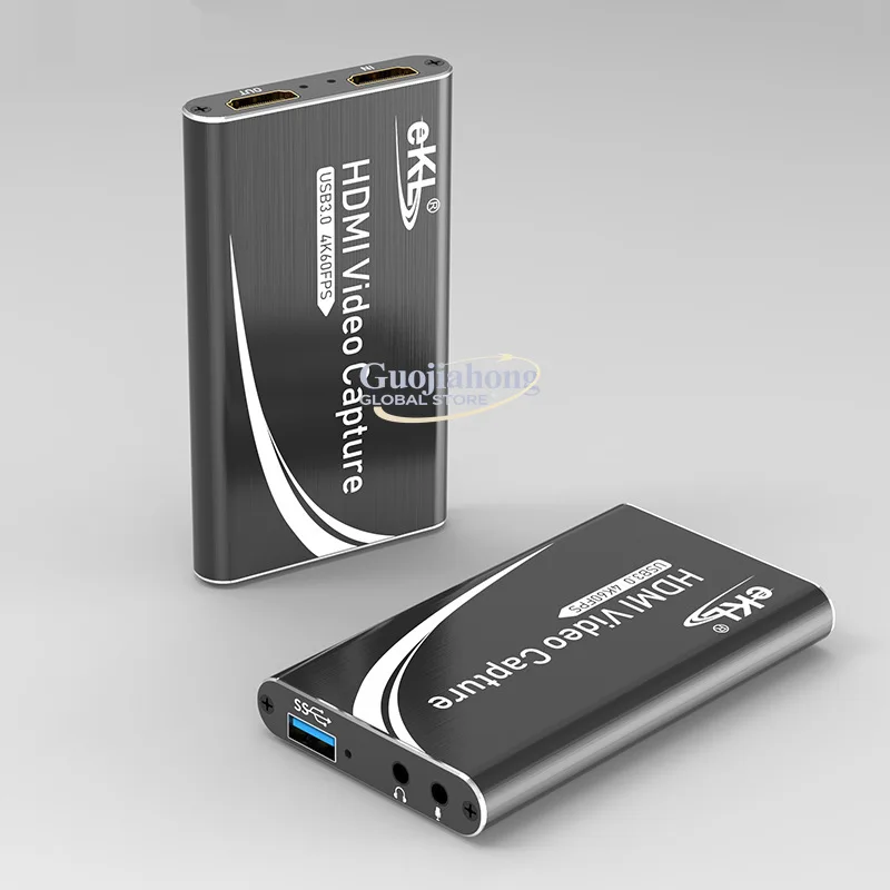 

eKL USB 3.0 HD&MI 2.0 карта видеозахвата для PS4/Switch, запись игр в реальном времени, 4K высокое разрешение
