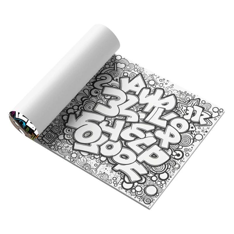 Street Graffiti: A Bold and Simple Creative Coloring Book Featuring Animated Characters and Cute Cartoon Houses