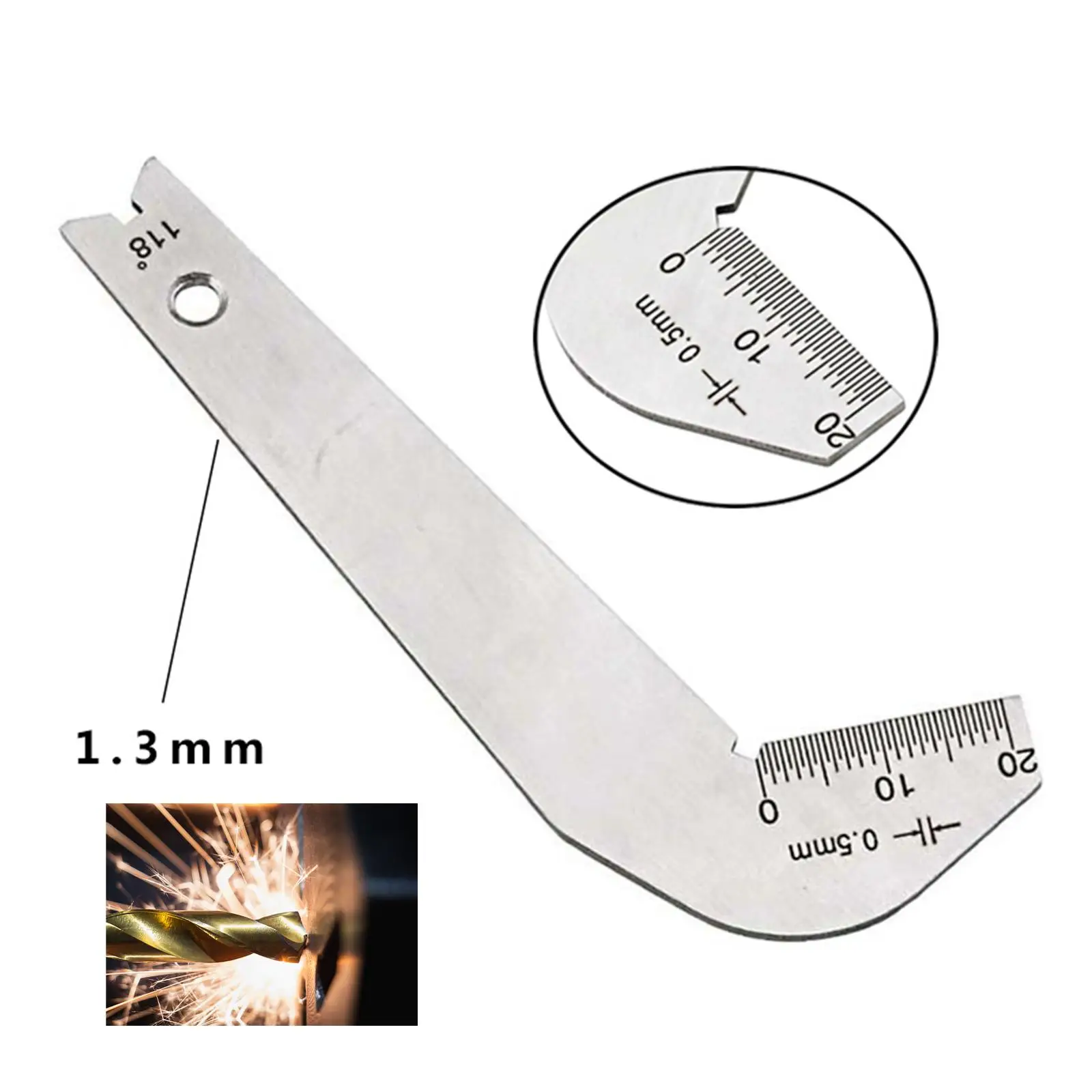 Dill Bit Gauge 118 Degree Sharpening Tools Weld Measurement Template Welding