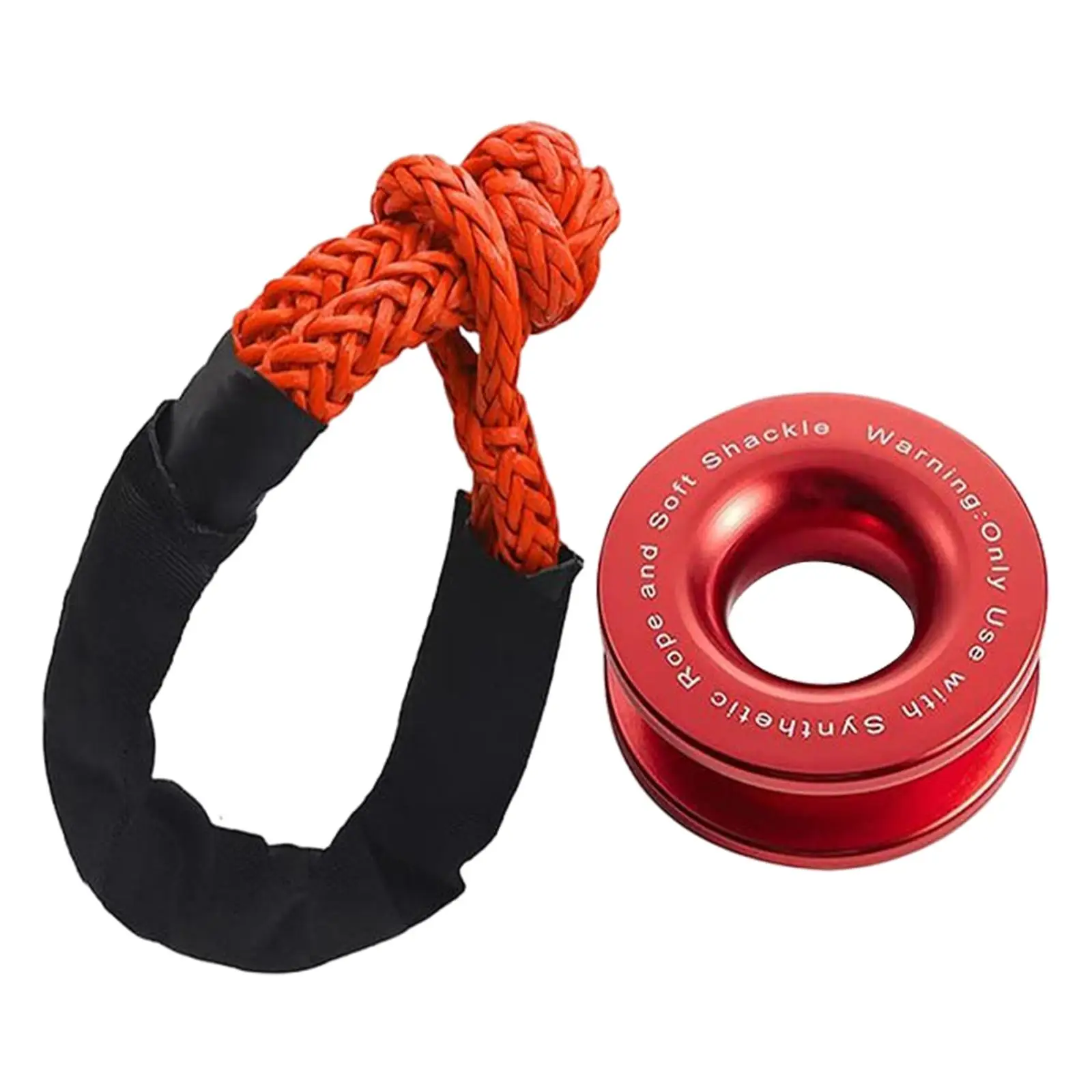 Winch Snatch recover Ring 55000lbs Soft Shackle Kit Towing Snatch Ring Block Depot for Farming SUV Truck ATV UTV Marine