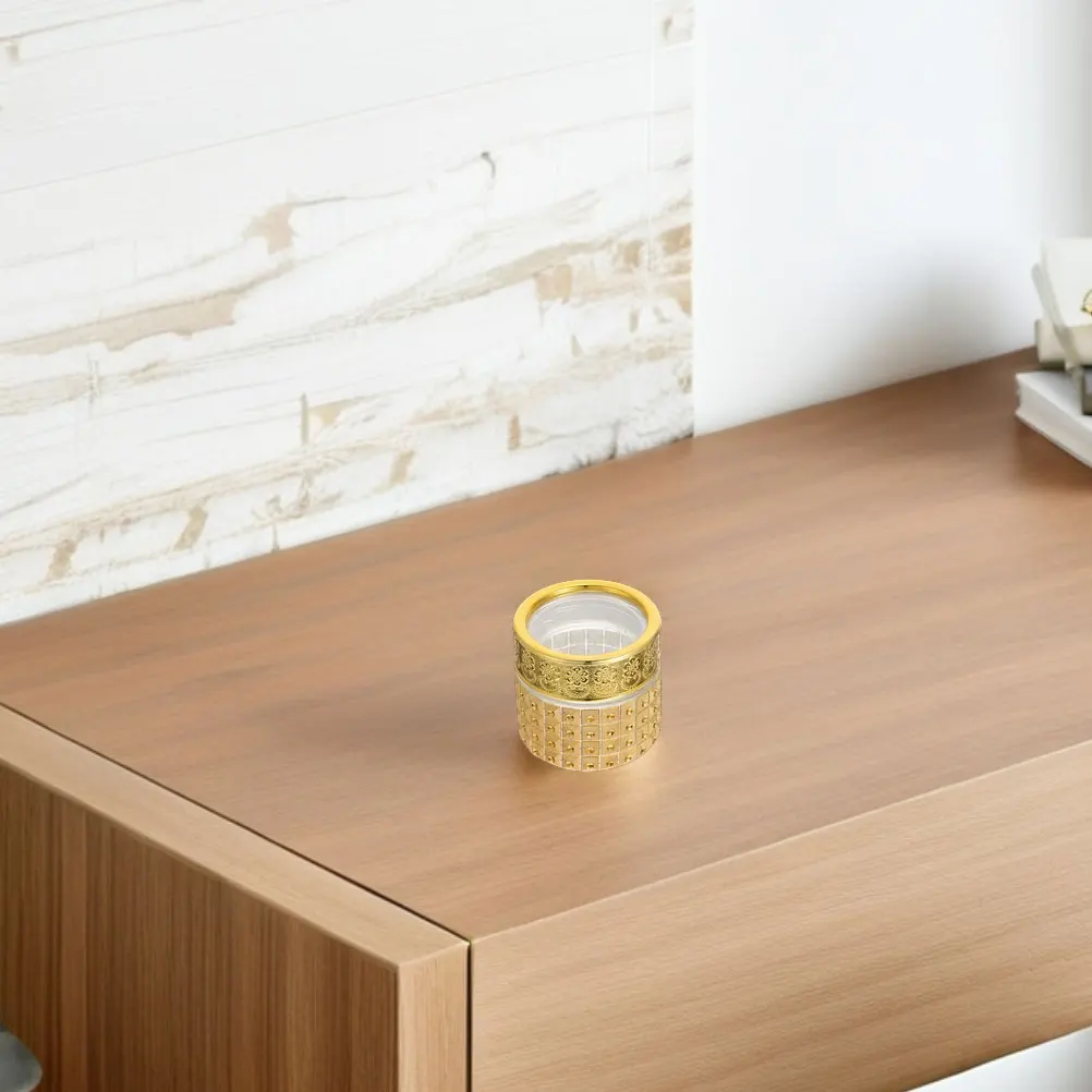 

2Pcs Travel Lotion Containers 10G Golden Glass Jars Portable Cream Storage for Skincare on The Go Refillable Travel Size Bottles