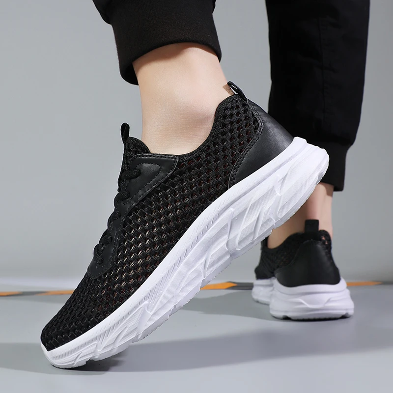 MAEDEF White Running Jogging Shoes Casual Sneakers Outdoor Breathable Mesh Shoes Men Light Shock-absorption Sports Shoe Sneaker