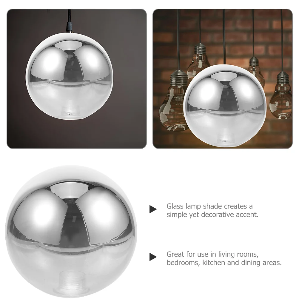 Smoke Gray Ball Glass Lampshade Pendant Fixture Shades Lights Sconce Ceiling Black Outdoor for Fixtures Wall Replacement