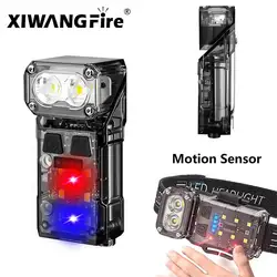 New Multifunctional LED Flashlight USB Rechargeable MIni Sensor Headlamp with Tail Magnet Outdoor Fishing Torch Camping Lantern