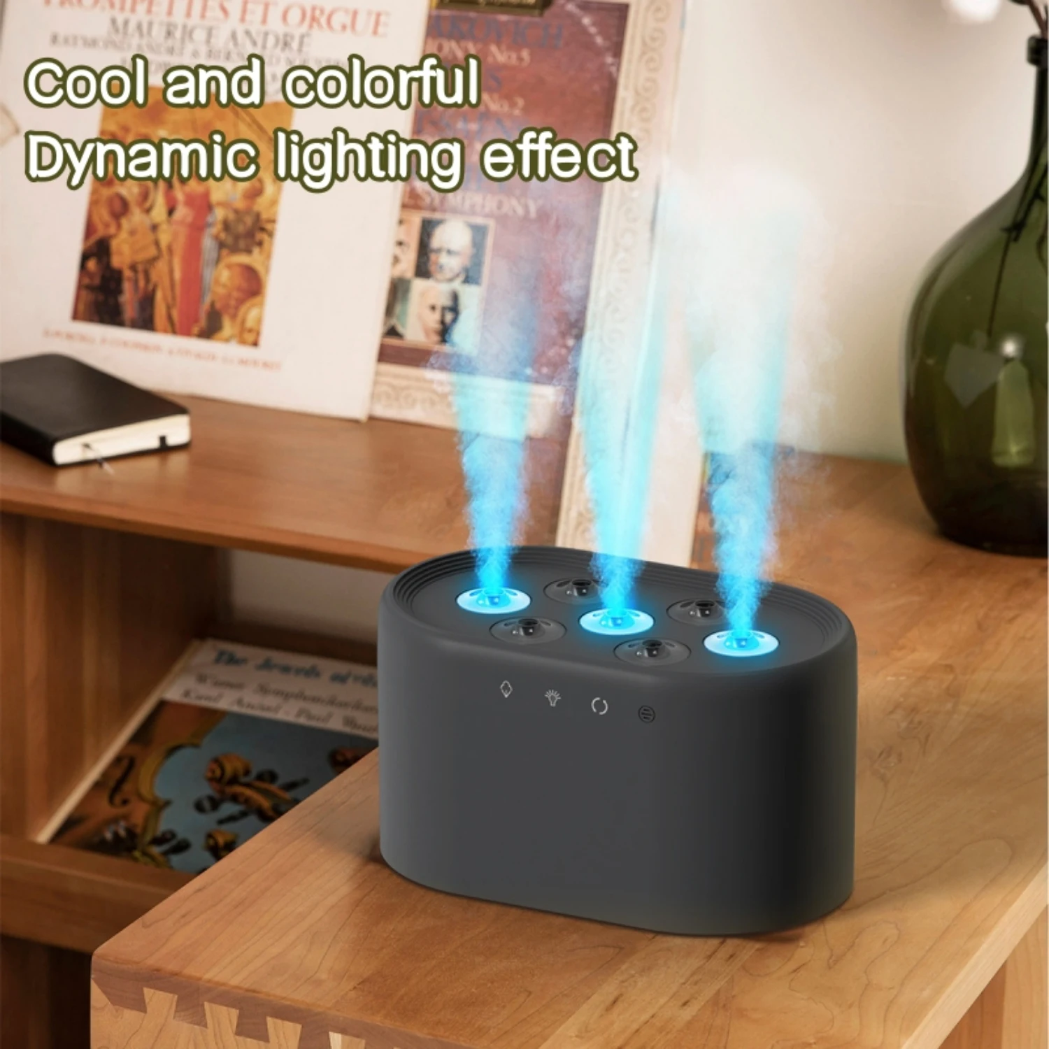 

USB Air Purifier with Pickup Light Sound Control Heavy Fog 7 Spray Nozzles Humidifier Mist Air Humidifier - Enhance Your Indoor