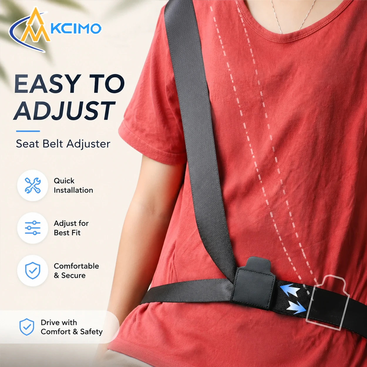 PU Leather Seatbelt Stabilizer Clip, Auto Safety Belt Anti-Sway Retainer, Interior Strap Arrangement Fastener