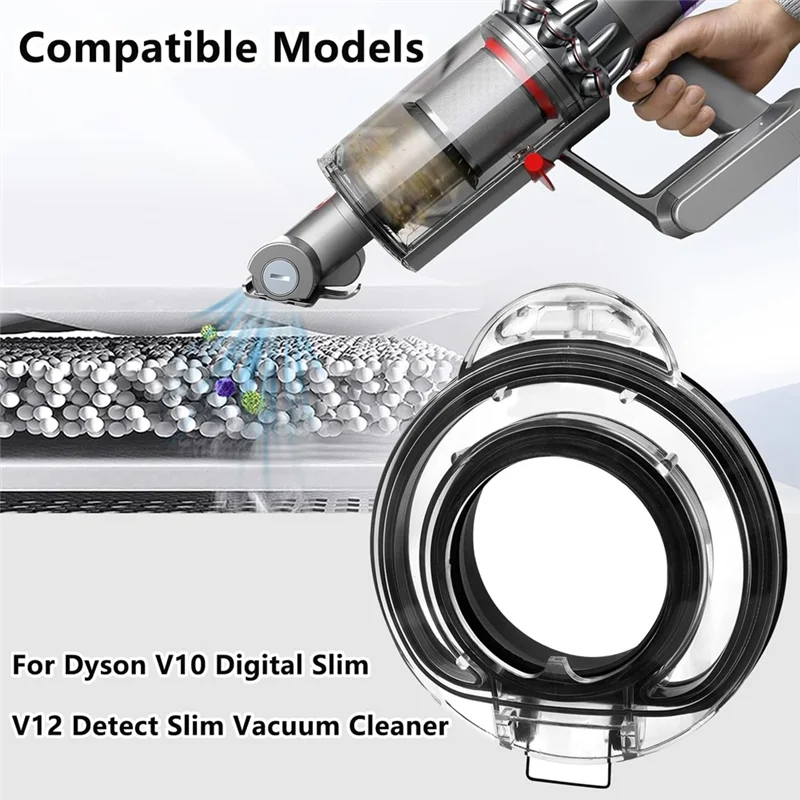 

B90B-Dust Bin Lid Fordyson V10 Digital Slim V12 Slim Vacuum Attachments Replacement Dust Bucket Cover Withsealing Ring