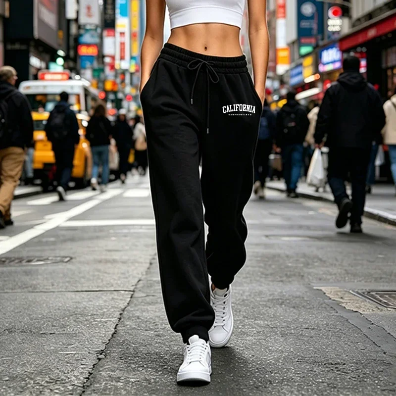 Hot Sales Women's Sweatpants Casual Elastic Waist Jogger Sports Pants Outdoors Jogging Trousers Autumn Winter Street Sportswear