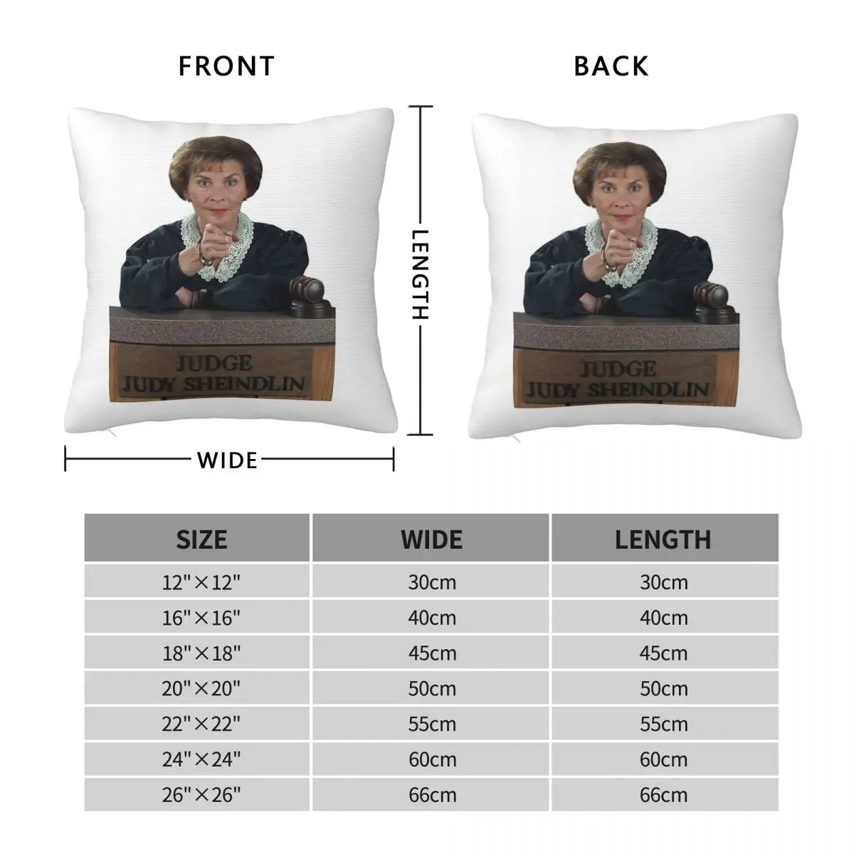 Judge Judy Sheindlin Pillowcase Polyester Linen Velvet Creative Zip Decorative Pillow Case Sofa Cushion Cover